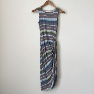 Bailey 44 Striped Midi Tank Dress PXS Grey Multi